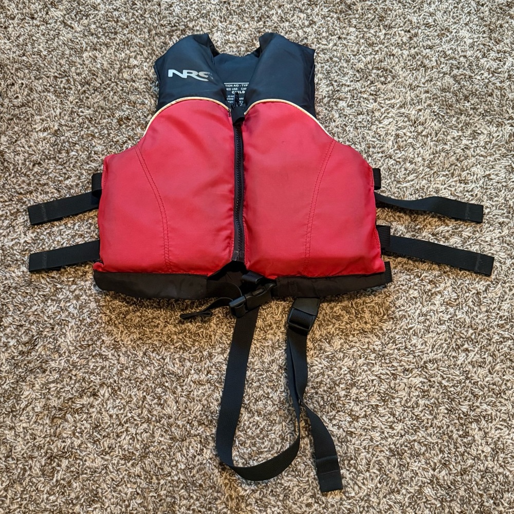 NRS Kids Life Vest - Red and Black